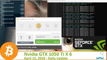 Nicehash Nvidia GTX 1050Ti, April 15, 2018 daily payout Update