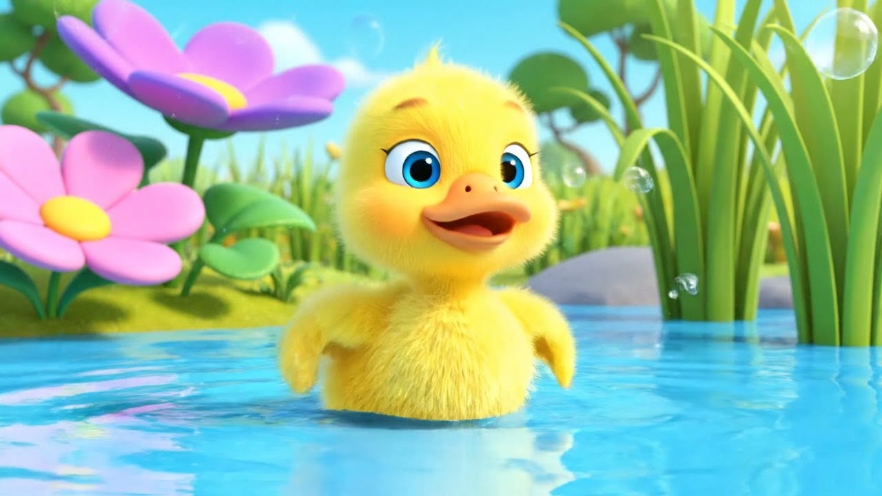 Ой! Утенок скатился с мокрой горки | Детские песенки и стишки для малышей