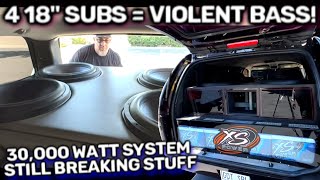 Fiending For Some B 4 18 Subwoofers, Violent Excursion 30,000 Watt System Still Breaks Stuff