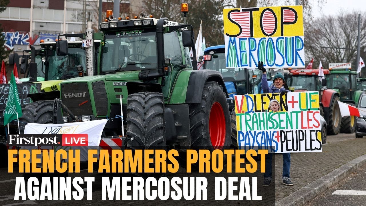 Farmer Protest in France LIVE: French Farmers Protest in Strasbourg Against Mercosur Trade Deal