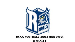 NCAA Football 2004 Rice Dynasty trailer