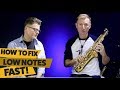 Saxophone low notes not working? Here's how to fix them!