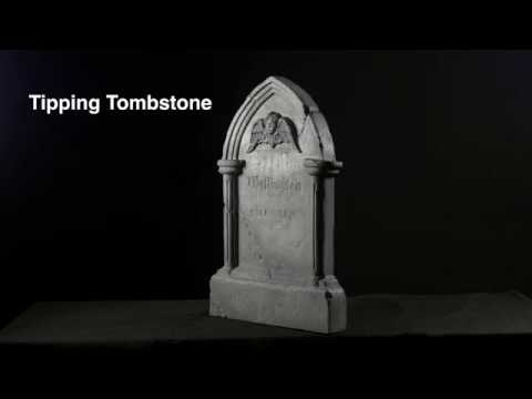 "Tipping Tombstone" Halloween Cemetary Prop