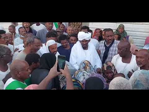 الخليفة الشيخ احمدالريح الشيخ عبدالله ازرق طيبة في زيارة له لمسيد وخلاوي الشيخ دفع الله الصائم ديمة