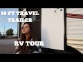 RV Tour 🚙 SOLO FEMALE Full Time RV Living in a 16FT Travel Trailer with a Dog 🐶