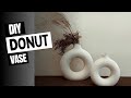 Diy donut vase with cement