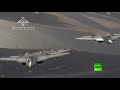 الدفاع الروسية تعرض لقطات مذهلة لتحليق سو-57