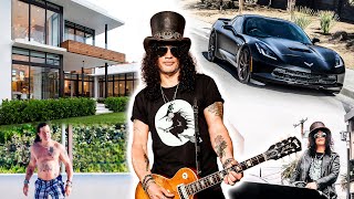 Essa é a vida luxuosa de Slash, o lendário guitarrista do Guns N' Roses (mansões, carros, fortuna..)