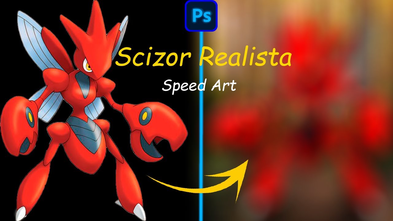 Scizor Realista no Photoshop - Como Fazer um Pokémon no Photoshop do ZERO!!!