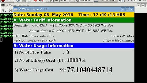 Raspberry Pi 3: Water Monitoring Device