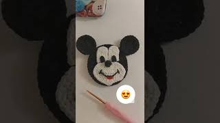 Mickey Mouse is here ❤🖤/ Crochet Mickey Mouse Free Tutorial.. #crochetmickeymouse #crochetapplique