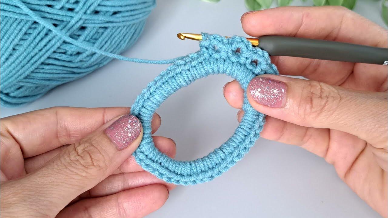 How to crochet vintage hair band. Crochet hair ties. - YouTube