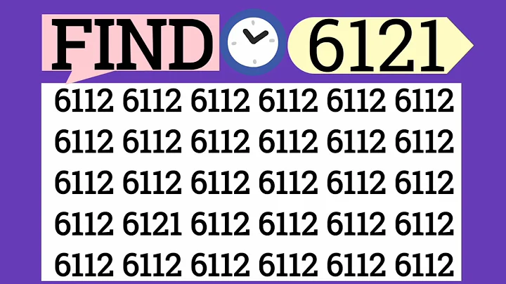 Only 1% Can Spot This Hidden Number 6121🔥 | Puzzle Challenge #eymath #viral #trending #fypシ゚viral 