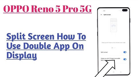 OPPO Reno 5 Pro 5G || Split Screen Display Feature Explain How To Use Double App On Mobile Screen