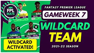 FPL GW7 WILDCARD DRAFT | Wildcard Template Strategy for Gameweek 7 Fantasy Premier League 2021-22