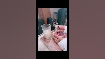 Iced matcha latte +Strawberry cold foam #matcha #latte #strawberry #coldfoam #asmr #prenatal #pink