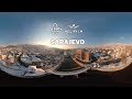 360° video Sarajeva - Sarajevo prekriveno snijegom - Ljepote Bosne i Hercegovine iz zraka