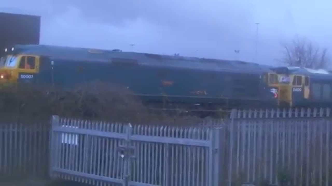 BODEN RAIL 50007 AND D400 ON OZ51 AT GLOUCESTER YARD 130215