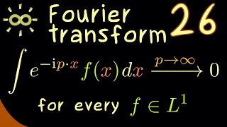 Fourier Transform 26 | Riemann–Lebesgue Lemma (continuous version) [dark version]