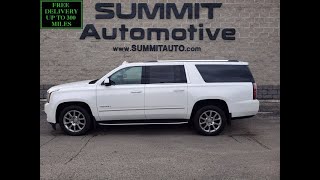 2016 GMC YUKON XL DENALI QUADS WHITE FROST TRICOAT WALK AROUND REVIEW 11028 SOLD! www.SUMMITAUTO.com