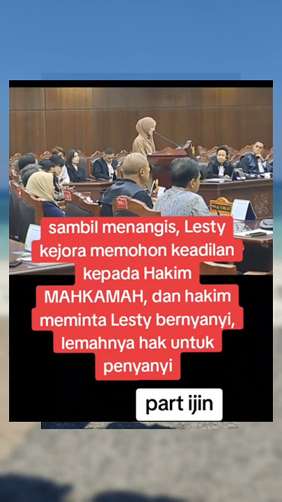 Lesty kejora memohon keadilan kepada hakim #lestibillar #lestikejora #beritaterkini