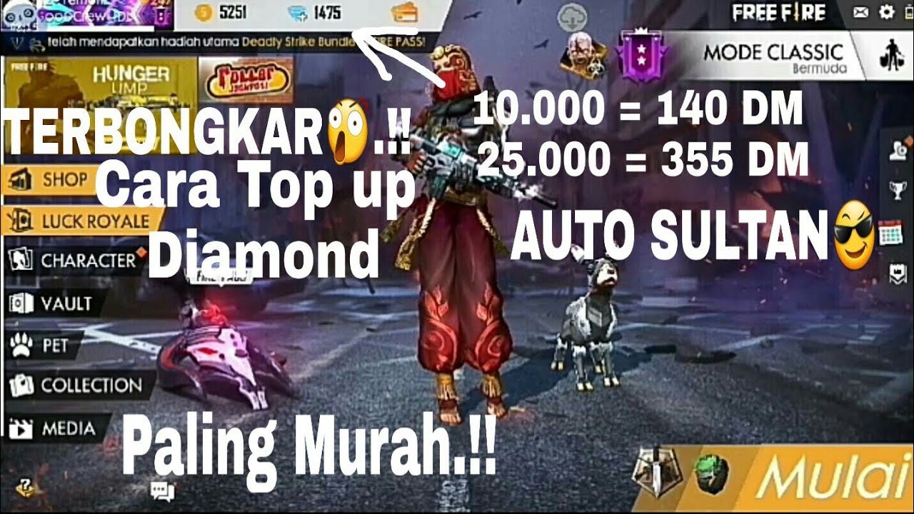 TERBONGKAR!! Cara Top Up diamond free fire paling murah ... - 