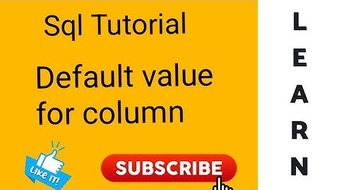 SQL: Default value for a Column