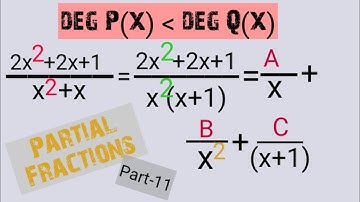 Resolve 2x^2+2x+1/x^3+x^2 into Partial Fractions|Partial Fractions|Lec191