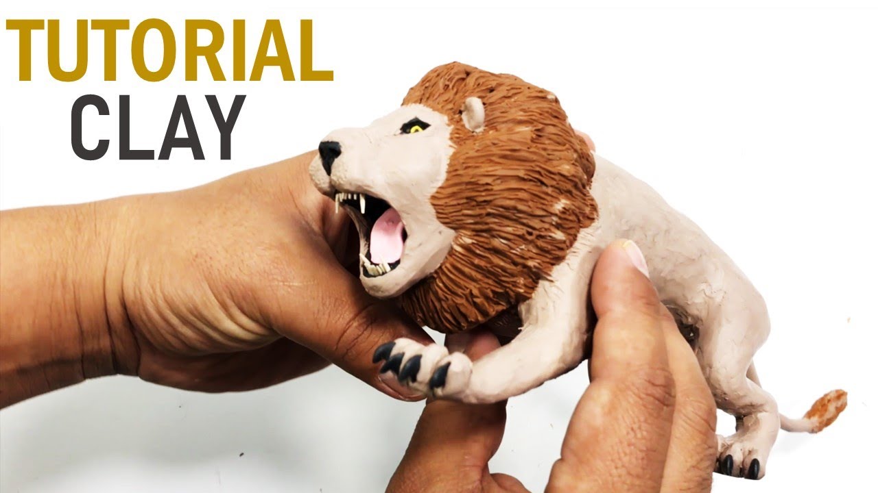 How to make LION with plasticine or clay in steps My Clay World YouTube