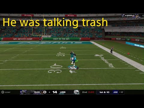 Madden NFL 25 he was talking trash