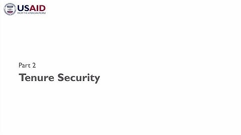 LTPR Module 2 Part 2: Tenure Security