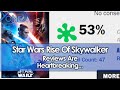 Star Wars Rise Of Skywalker Reviews Are Heartbreaking...