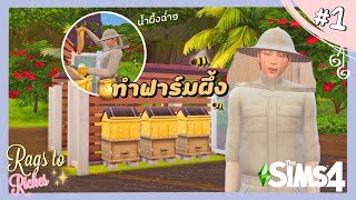 Ep.1 ทำฟาร์มผึ้งเเบบเริ่มต้น ง่ายๆ🍯 Rags to Riches Ss.13 l The Sims4🐝