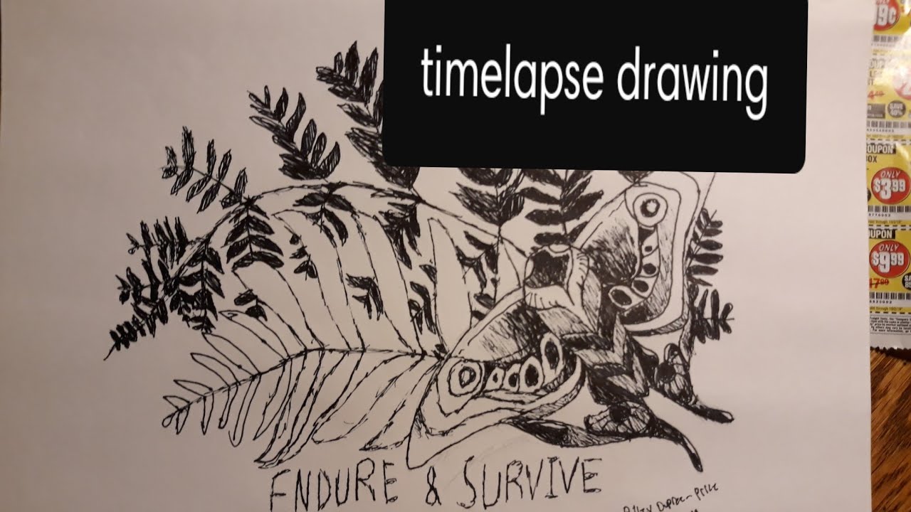 Timelapse drawing of Ellie's tattoo (from The Last Of Us) 