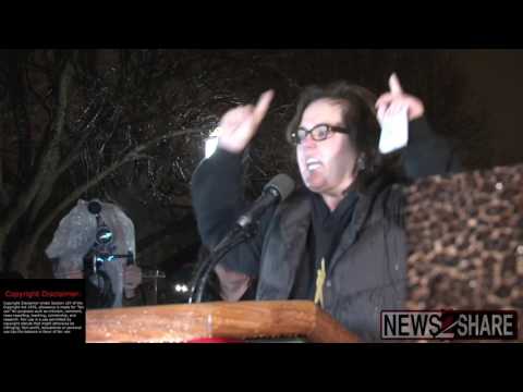 Rosie protesting President