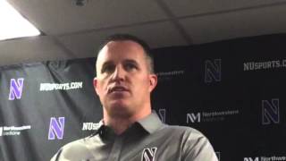 Northwestern coach Pat Fitzgerald after the Wildcats beat Illinois for their 10th win