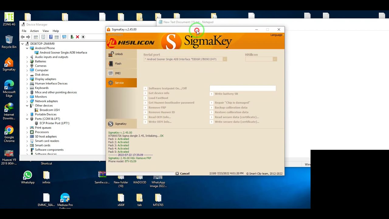 Huawei dtab Compact d-01J BTV-L0J frp remove