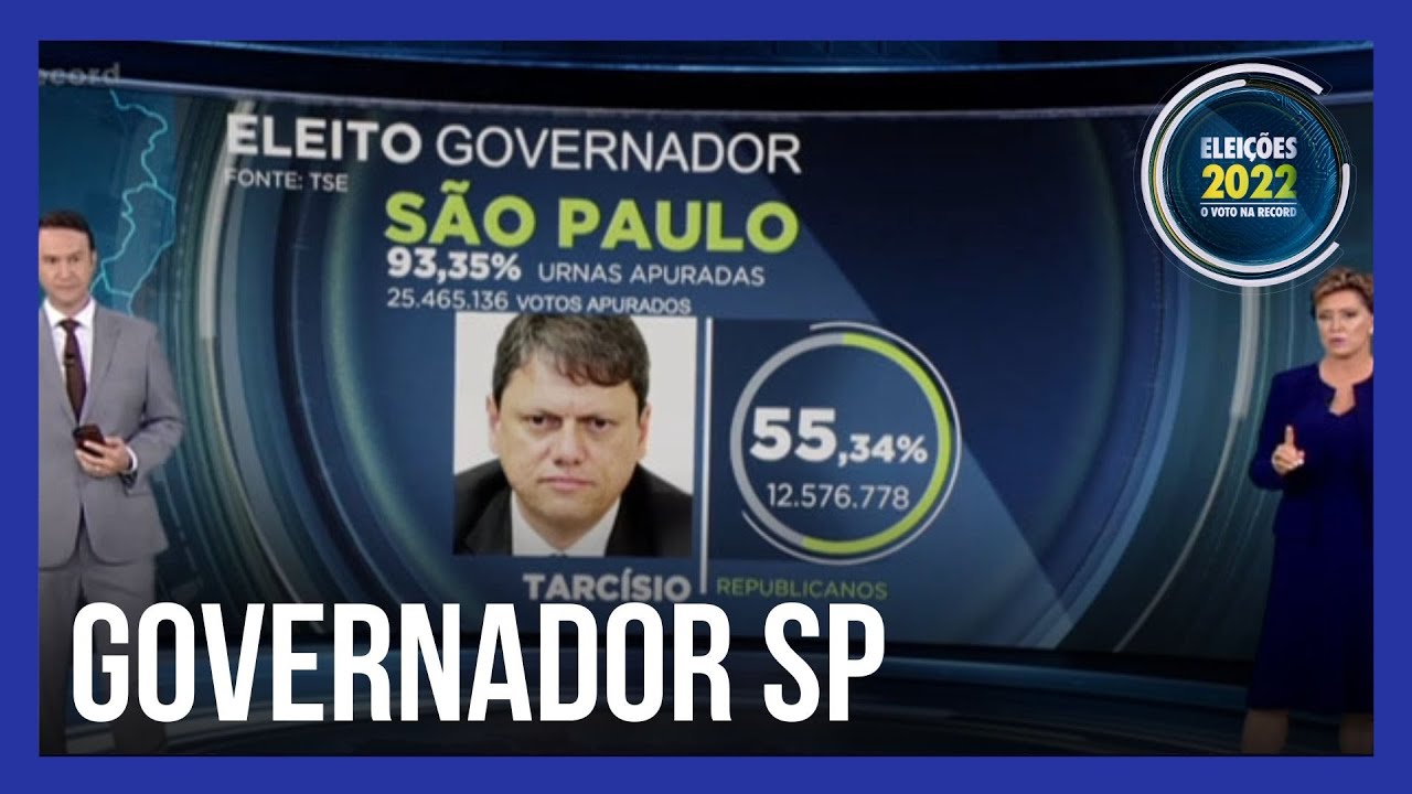 Tarcísio de Freitas, do Republicanos, é eleito o novo governador de São Paulo
