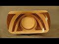 Woodturning Beech Walnut Winged Bowl