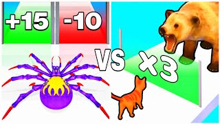 Spider Run vs Cat Evolution 3D - ASMR Gameplay Max Level Math Games (Freepya, New Update) screenshot 4