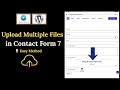 How to upload multiple files in contact form 7 | contact form 7 file upload tutorial (wordpress)