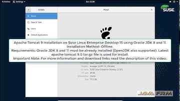 Apache Tomcat 9 Installation on Suse Linux Enterprise Desktop 15 using Oracle JDK 8 and 11