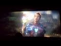 I am iron man scene  ironman wielding the infinty gaunlet  avengers endgame theatre reaction