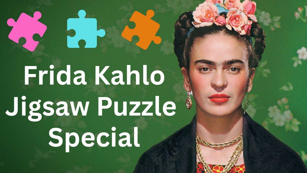 Frida Kahlo Jigsaw Puzzle Special! Her biography based on my collection *Ravensburger, eeBoo...*