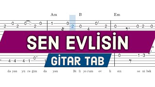 Gülden Karaböcek - Sen Evlisin - Gitar Tab Resimi