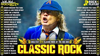 Top 100 Classic Rock Songs 70s 80s 90s ⚡ Nirvana, Queen, Guns N' Roses, Metallica, AC/DC, Aerosmith