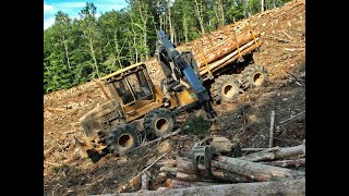 🌲4K| TCI 1075C • *THE big Canadian* • The BIGGEST Forwarders • Forwarder in Action • Tiger Logging🌲