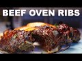 BBQ-style beef ribs in the oven | twice-baked potato image