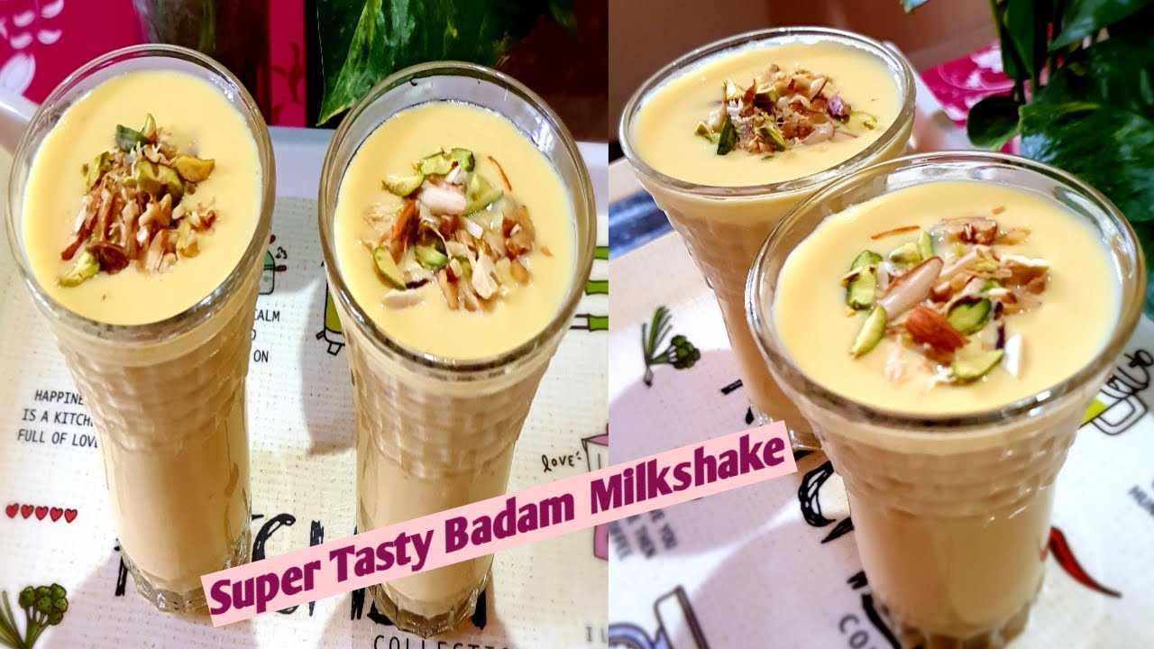 Badam Milkshake Recipe l বাদাম দুধ রেসিপি । Almond kesar Milk Recipe by Sathis reallife & recipes