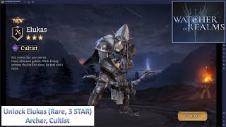[*/\*] Watcher of Realms - Unlock Elukas (Rare, 3 Star, Archer) and Gameplay
